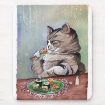 Sushi Cat Fancy Feast Mouse Pads