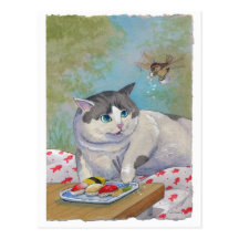 Sushi Cat Picnic Suprise Post Cards
