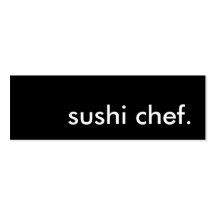 sushi chef. business card template
