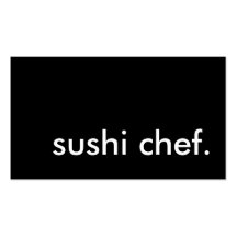 sushi chef. business card template