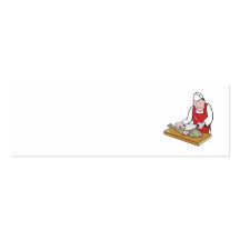Sushi Chef Butcher Fishmonger Cartoon Business Cards