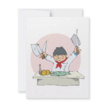 sushi chef personalized invites