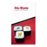 Sushi Chef Japanese Catering Business Cards
