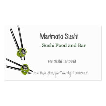 Sushi  Chinese Food Restaurant Business Card