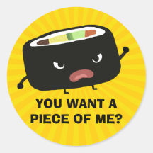 Sushi fâchés adhésifs