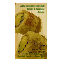 Sushi Japanese Korean Cuisine Restaurant Business Card Templates