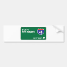 Sushi Next Exit Bumper Stickers