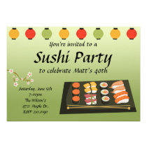 Sushi Party Invitation invitations