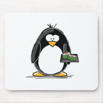 Sushi Penguin Mouse Pad