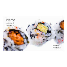 Sushi Profile Card Business Card Templates