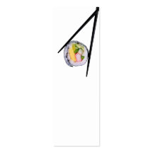 Sushi Roll & Chopsticks - Customized Template Business Card Templates