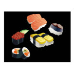 Sushi Set Design Post Card