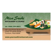 Sushi Table Restaurant Business Cards