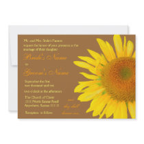 Susnflower 3 Wedding Personalized Invites