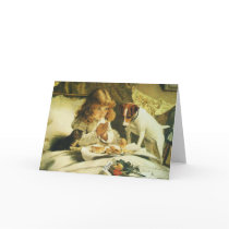 Suspense, Saying Our Prayers Charles Burton Barber Greeting Card