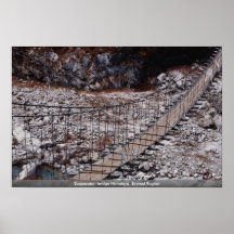 Suspension bridge Himalaya, Everest Region Print