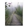 Suspension Bridge Shrouded in Spring Mist l Taiwan Post Card