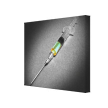 Suspicious looking syringe gallery wrap canvas