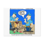 Suspicious Package Funny Police Cartoon Gifts Post Card