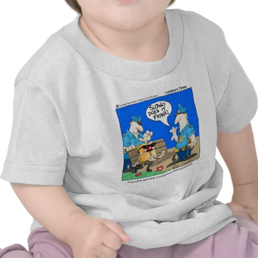 Suspicious Package Funny Police Cartoon Gifts T Shirt
