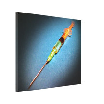 Suspicious syringe gallery wrapped canvas