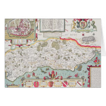 Sussex, engraved by Jodocus Hondius  from John Greeting Cards