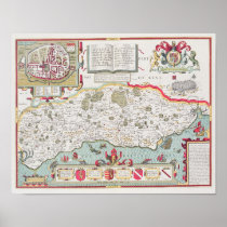 Sussex, engraved by Jodocus Hondius  from John Print