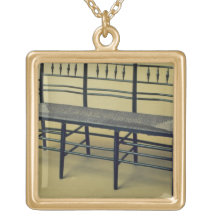 Sussex rush-seated chair (wood and rush) personalized necklace
