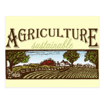 Sustainable Agriculture farm scene Postcards