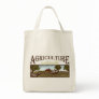 Sustainable Agriculture farm scene tote Canvas Bags