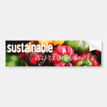 Sustainable Agriculture Vegetable Bumper Stickers