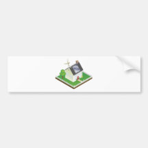 Sustainable renewable energy house bumper stickers