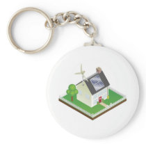 Sustainable renewable energy house keychain