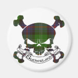 Sutherland Tartan Skull Magnets