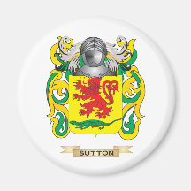 Sutton Coat of Arms (Family Crest) Fridge Magnets