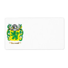 Sutton Coat of Arms (Family Crest) Shipping Label