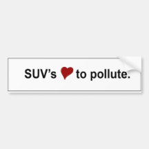 SUV Love Bumper Sticker