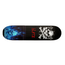 svart, skull bones, BlueFireSkullSign, blitz Skate Boards