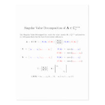 SVD and the fundamental spaces Post Card
