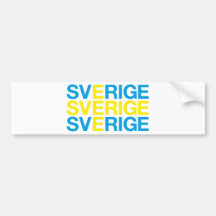 Sverige Bumper Stickers