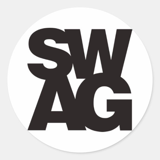 Swag - Black Round Sticker