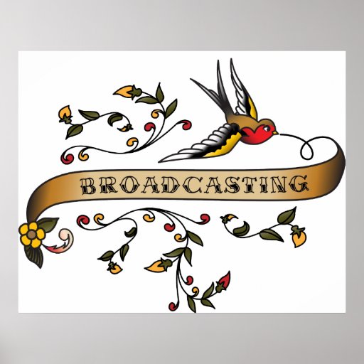 Swallow and Scroll with Broadcasting Posters