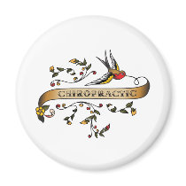 Swallow and Scroll with Chiropractic Refrigerator Magnets