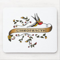 Swallow and Scroll with Chiropractic Mouse Mats