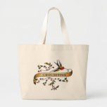 Swallow and Scroll with Crocheting Tote Bag