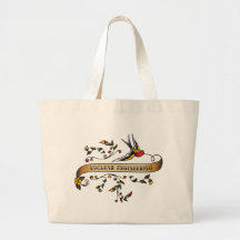Swallow and Scroll with Nuclear Engineering Tote Bags