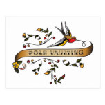Swallow and Scroll with Pole Vaulting Postcards