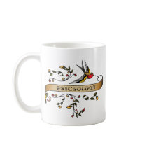 Swallow and Scroll with Psychology Coffee Mug