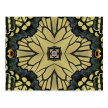 Swallowtail butterfly mandala - Postcard