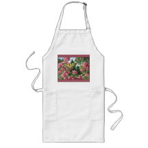 Swallowtail Butterfly Pink Flowers Garden Painting Apron